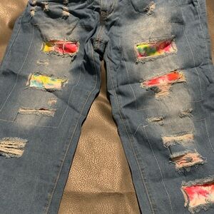 Brand new XXL colorful & hip blue jeans!